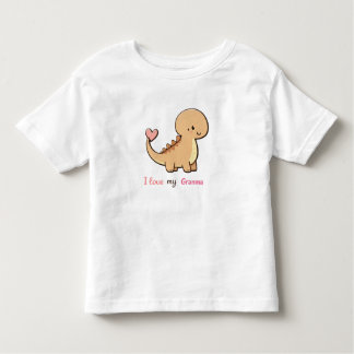 Camiseta De Bebé Cute Dinosaur I Love My Granma Toddler Shirt | Gra