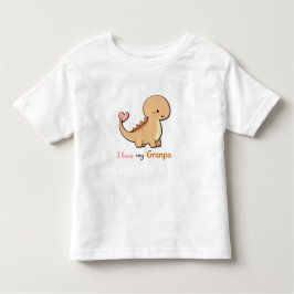 Camiseta De Bebé Cute Dinosaur I Love My Granpa Toddler Shirt | Gra