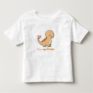 Camiseta De Bebé Cute Dinosaur I Love My Granpa Toddler Shirt | Gra