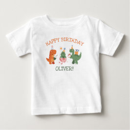 Camiseta De Bebé Cute Dinosaur Kids Birthday Guest of Honor T-Shirt