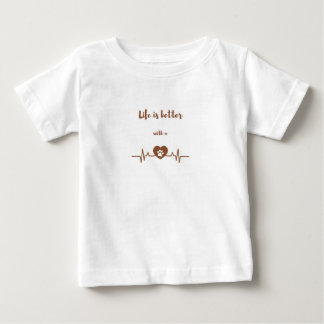 Camiseta De Bebé Cute Dog Heartbeat Pulse Baby T-Shirt