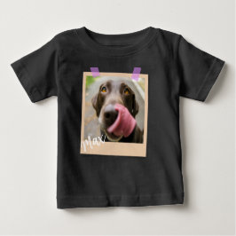 Camiseta De Bebé Cute Dog Polaroid Style Photo Art
