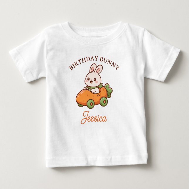 Camiseta De Bebé Cute Easter Bunny 1st Birthday Party (Anverso)