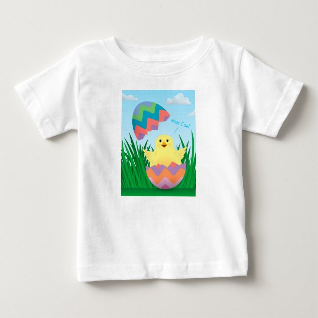 Camiseta De Bebé Cute Easter Egg Chick Hatch (Anverso)