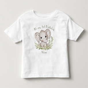 Camiseta De Bebé Cute Elephant Birthday Boy