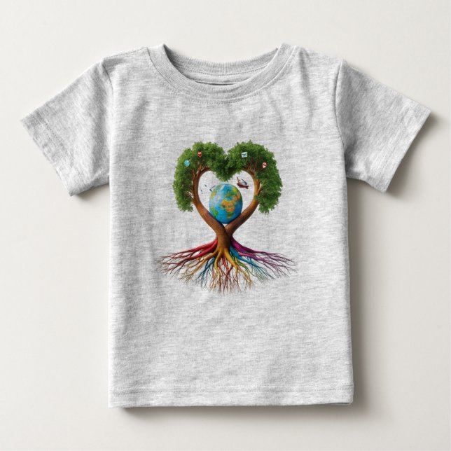 Camiseta De Bebé Cute Elephant Family Baby T-Shirt (Anverso)