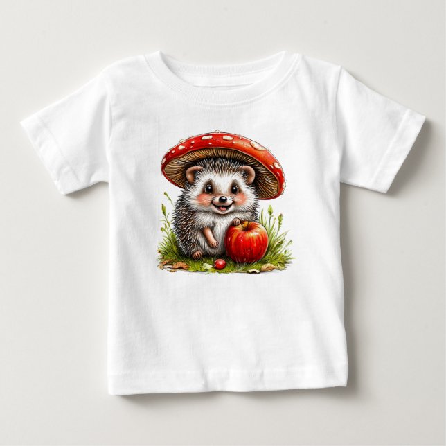 Camiseta De Bebé 🐔 Cute Erizo Bebé Regalo Animal ✨ (Anverso)
