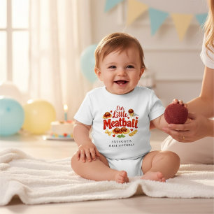 Camiseta De Bebé Cute Espaguetis de Albóndigas Bebé Cumpleaños