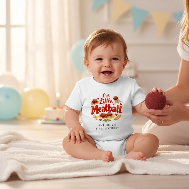 Camiseta De Bebé Cute Espaguetis de Albóndigas Bebé Cumpleaños (Subido por el creador)