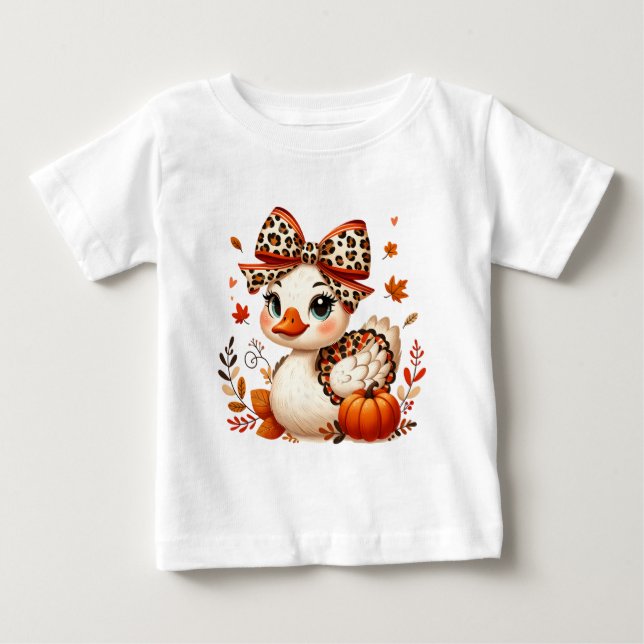 Camiseta De Bebé Cute Fall Goose (Anverso)