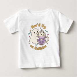 Camiseta De Bebé Cute fantasma Boo'd Up Coffee Design