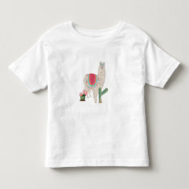 Camiseta De Bebé Cute Fiesta Llama & Cactus