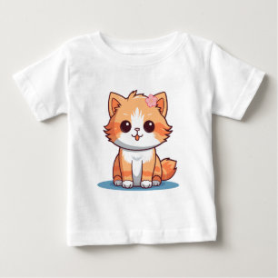Camiseta De Bebé Cute Floral Cat Baby T-Shirt (12–24M)