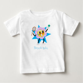 Camiseta De Bebé Cute Flower Playing Tennis – Funny Sports kids tsh