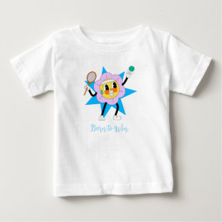 Camiseta De Bebé Cute Flower Playing Tennis – Funny Sports kids tsh