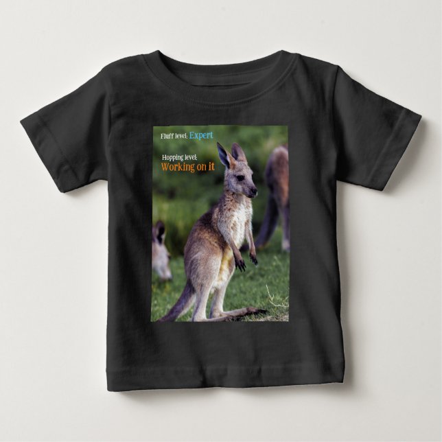 Camiseta De Bebé Cute fluffy joey Kangaroo (Anverso)