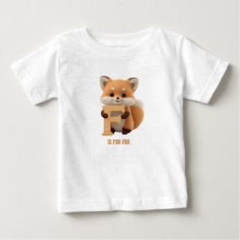 Camiseta De Bebé Cute Fox Letter F Kids T-Shirt | Animal Alphabet S