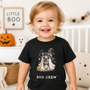 Camiseta De Bebé Cute French Bulldog Halloween Bruja Boo Crew