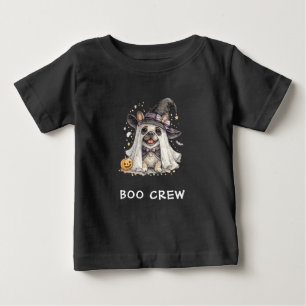 Camiseta De Bebé Cute French Bulldog Halloween Bruja Boo Crew