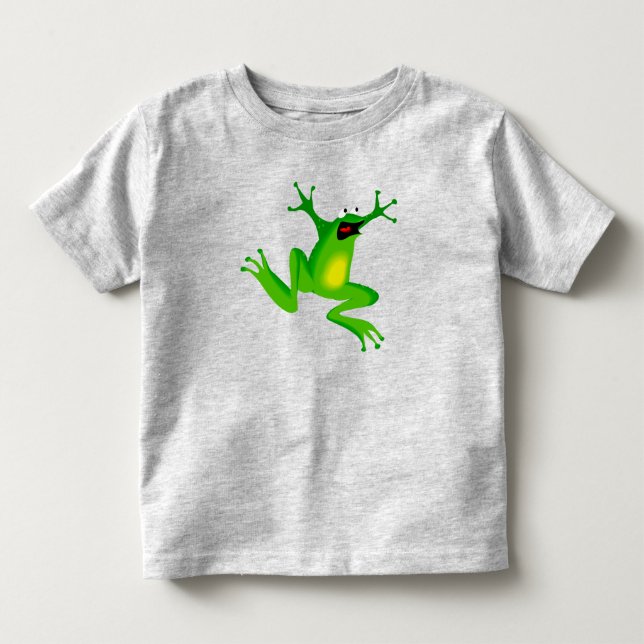 CAMISETA DE BEBÉ CUTE FUNNY GREEN FROG (Anverso)