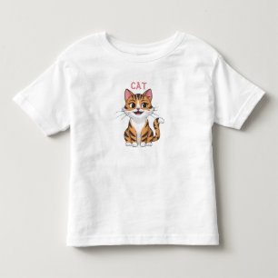 Camiseta De Bebé Cute funny little happy Cat Toddler T-Shirt