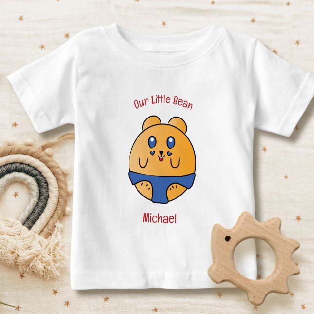 Camiseta De Bebé Cute Funny Personalizado Hamster Blanco Rojo Amari (Subido por el creador)