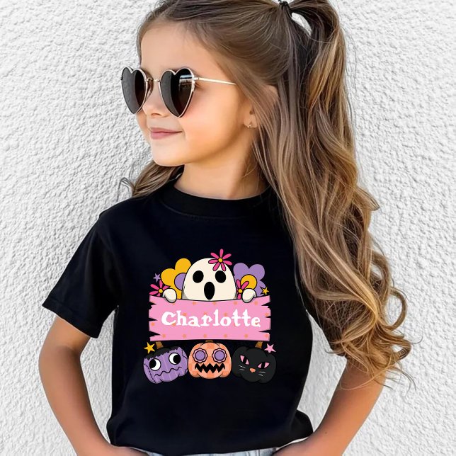 Camiseta De Bebé Cute Ghost Personalized Girl Name Halloween (Subido por el creador)
