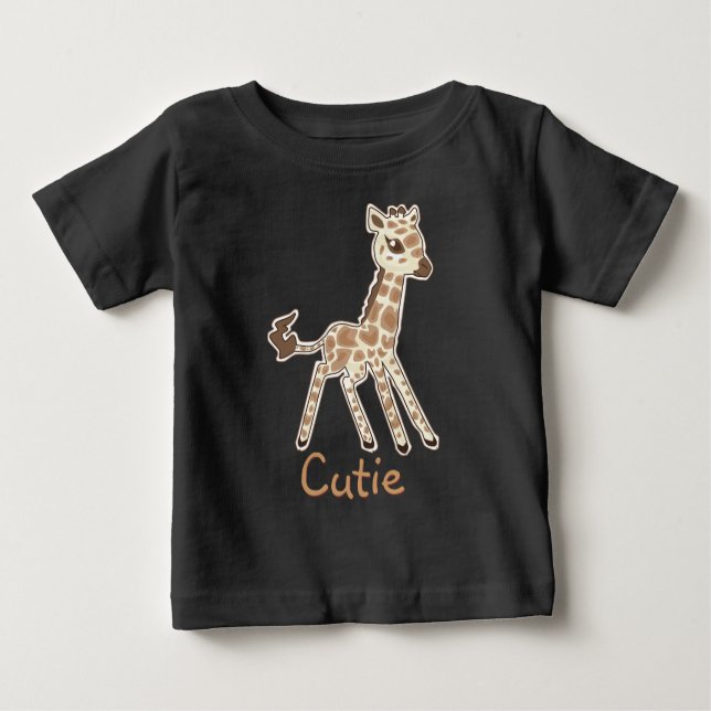 Camiseta De Bebé Cute Giraffe Baby Shirt (Anverso)