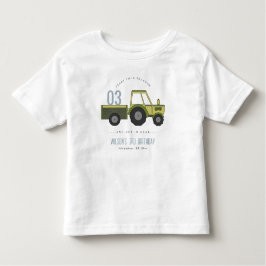 Camiseta De Bebé Cute Green Blue Farm Tractor Niños de cualquier Ed