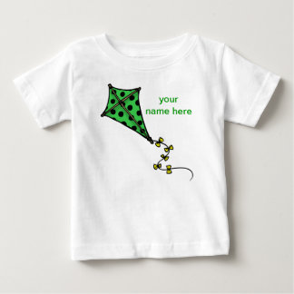 Camiseta De Bebé Cute Green Kite Toddler Long Sleeves