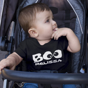 Camiseta De Bebé Cute Halloween Baby Boo Personalizado