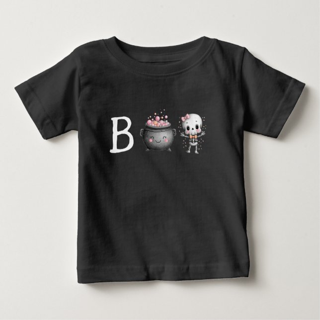 Camiseta De Bebé Cute Halloween Boo (Anverso)