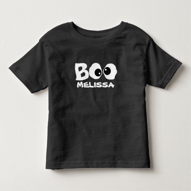Camiseta De Bebé Cute Halloween Boo personalizado (Anverso)