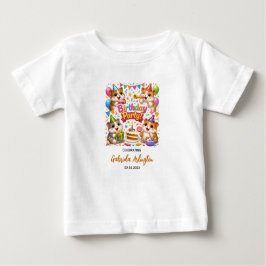 Camiseta De Bebé Cute Hamster Birthday Party | Kids Hamster