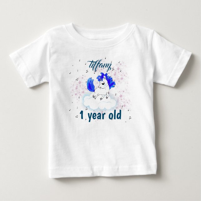 Camiseta De Bebé cute Happiness magic unicorn (Anverso)