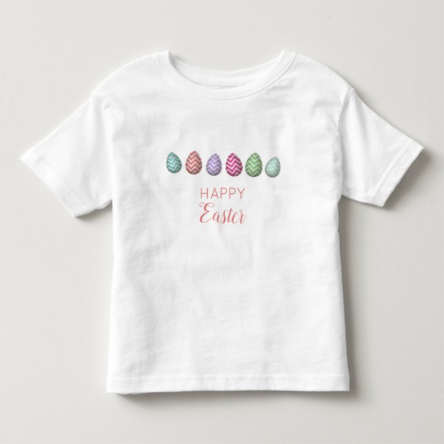 Camiseta De Bebé Cute Happy Easter Egel Pastel Colores (Anverso)