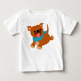Camiseta De Bebé Cute Happy Personalizado Staffie Baby T-Shirt