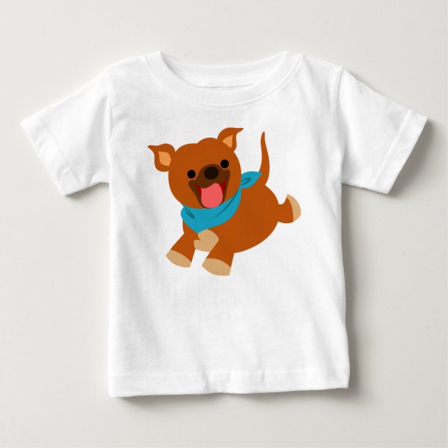 Camiseta De Bebé Cute Happy Personalizado Staffie Baby T-Shirt (Anverso)