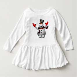 Camiseta De Bebé Cute Happy Snowman