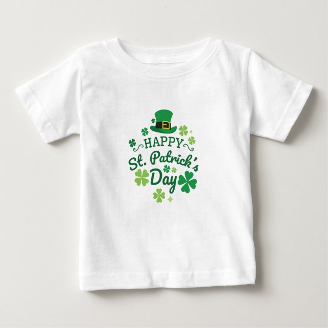 Camiseta De Bebé Cute Happy St. Patrick's Day Lucky Celebrar la imp (Anverso)