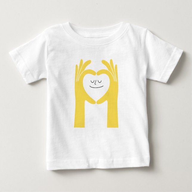 Camiseta De Bebé Cute Heart Hands Baby Tee (Anverso)