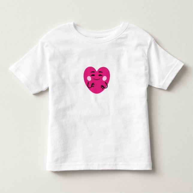 Camiseta De Bebé Cute Heart-Heart Cartoon-LoveSticker-Valentine Art (Anverso)