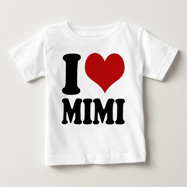 Camiseta De Bebé Cute I Heart Mimi (Anverso)