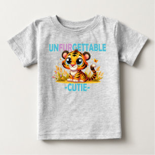 Camiseta De Bebé Cute inolvidable juego de palabras divertido. Tigr