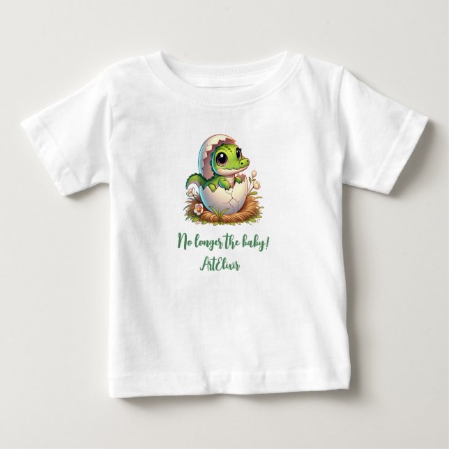 Camiseta De Bebé Cute Kawaii Baby Alligator Hatching Baby Shower (Anverso)