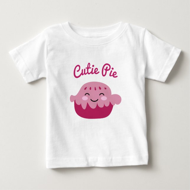 Camiseta De Bebé Cute Kawaii cara chica de dibujo de Apple Pie (Anverso)