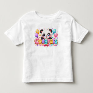 Camiseta De Bebé Cute Kawaii Felicidades Panda Nombre Pastel Rosa G