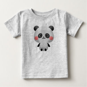 Camiseta De Bebé Cute Kawaii Happy Panda