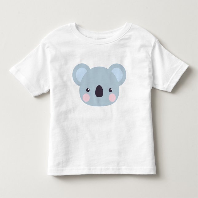 Camiseta De Bebé Cute Kawaii Koala Face Baby Bodysuit (Anverso)
