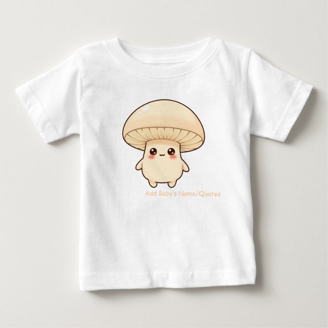 Camiseta De Bebé Cute Kawaii Mushroom Character (Anverso)